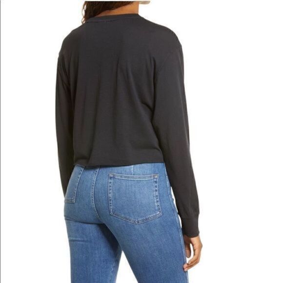 BP Nordstrom Pink Bloom Crop Long Sleeve Tee XS - Picture 7 of 7